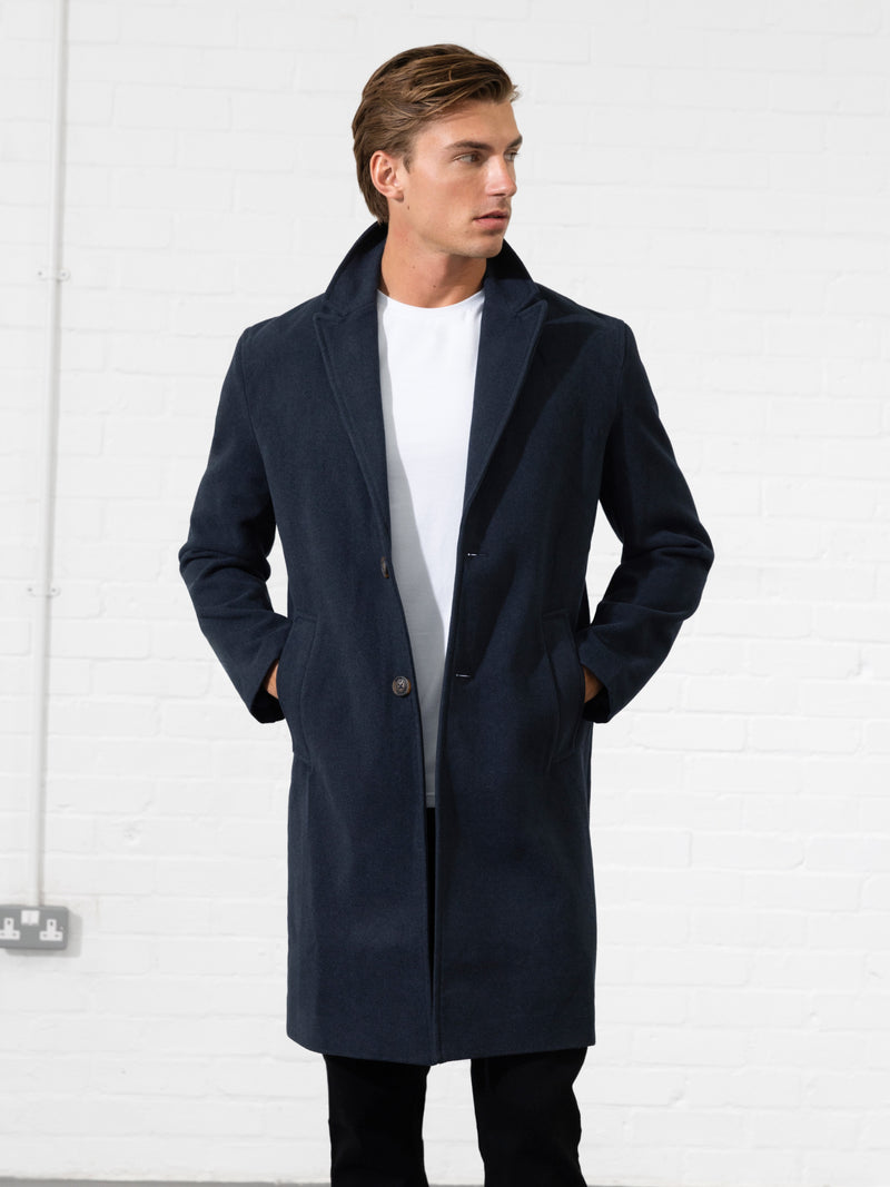 Knightsbridge Tailored Coat - Navy