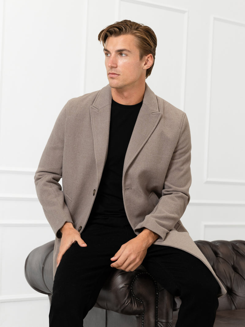 Knightsbridge Tailored Coat - Soft Brown
