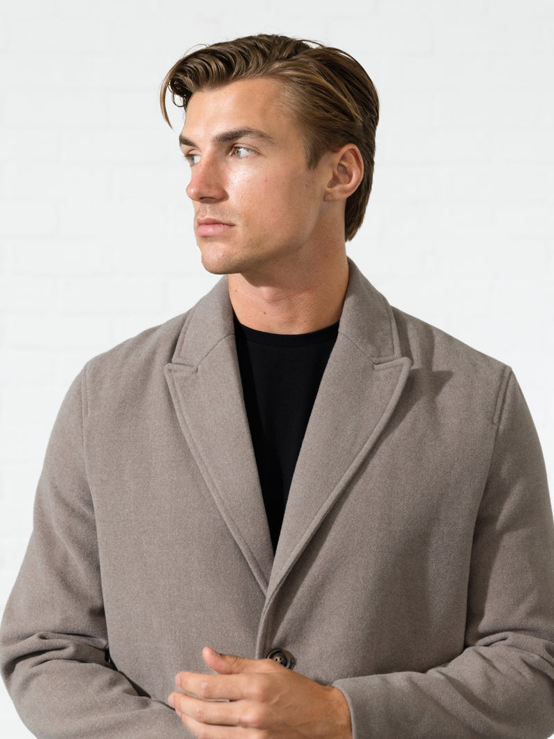 Knightsbridge Tailored Coat - Soft Brown