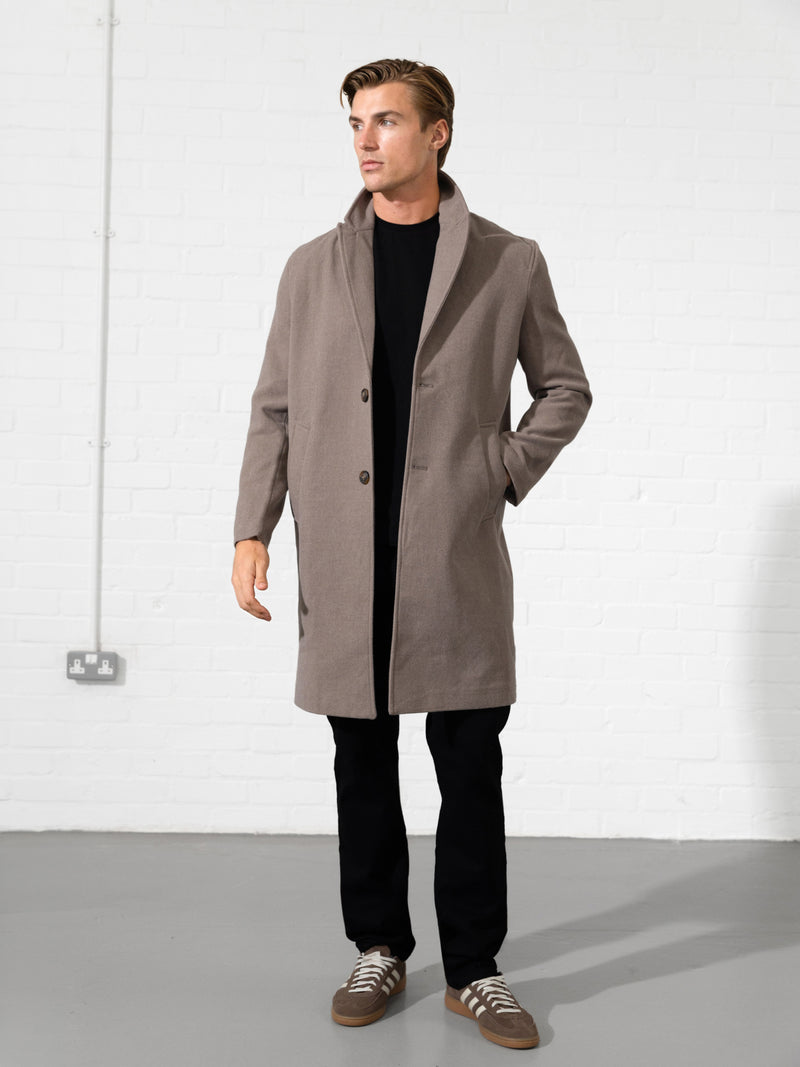 Knightsbridge Tailored Coat - Soft Brown