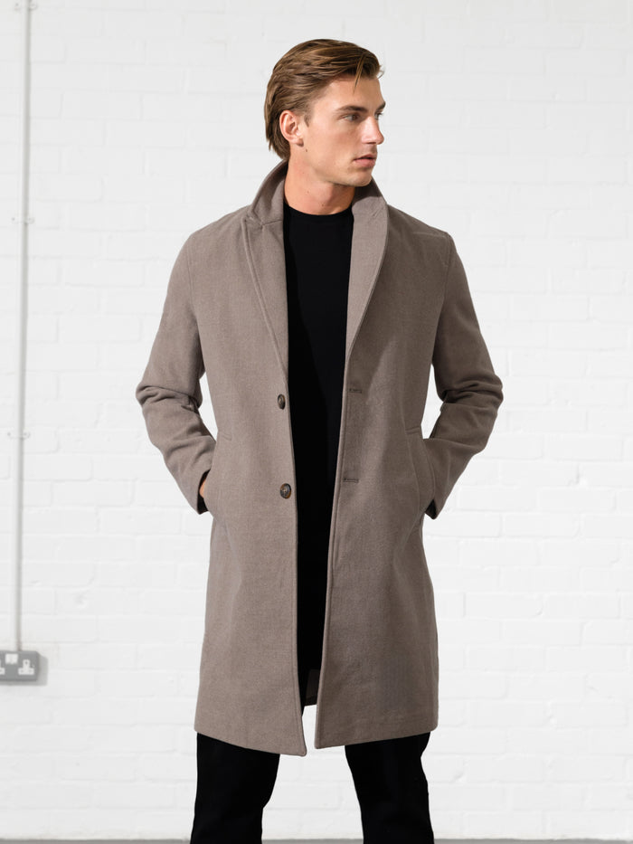 Knightsbridge Tailored Coat - Soft Brown