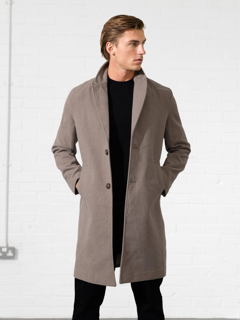 Knightsbridge Tailored Coat - Soft Brown