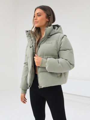 Ultimate Women's Puffer Coat - Sage Green