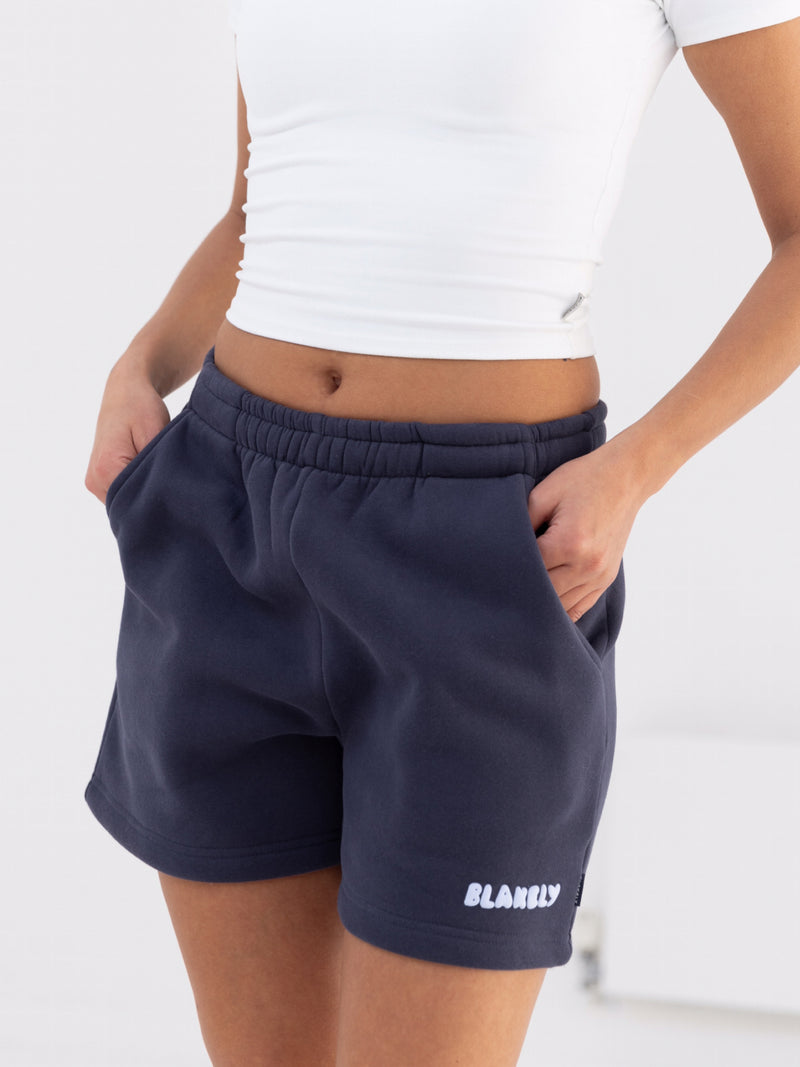 Cloud Print Jogger Shorts - True Navy