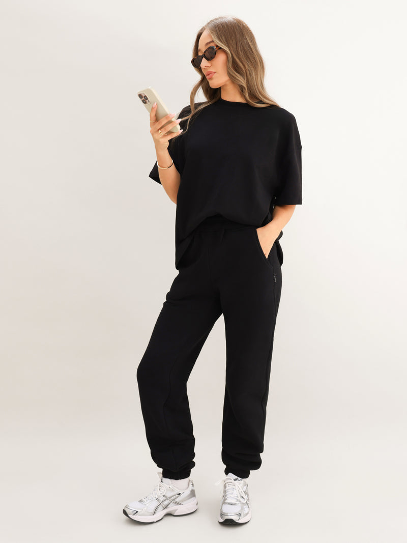 Blakely Basic Boxy Oversized T-Shirt - Black
