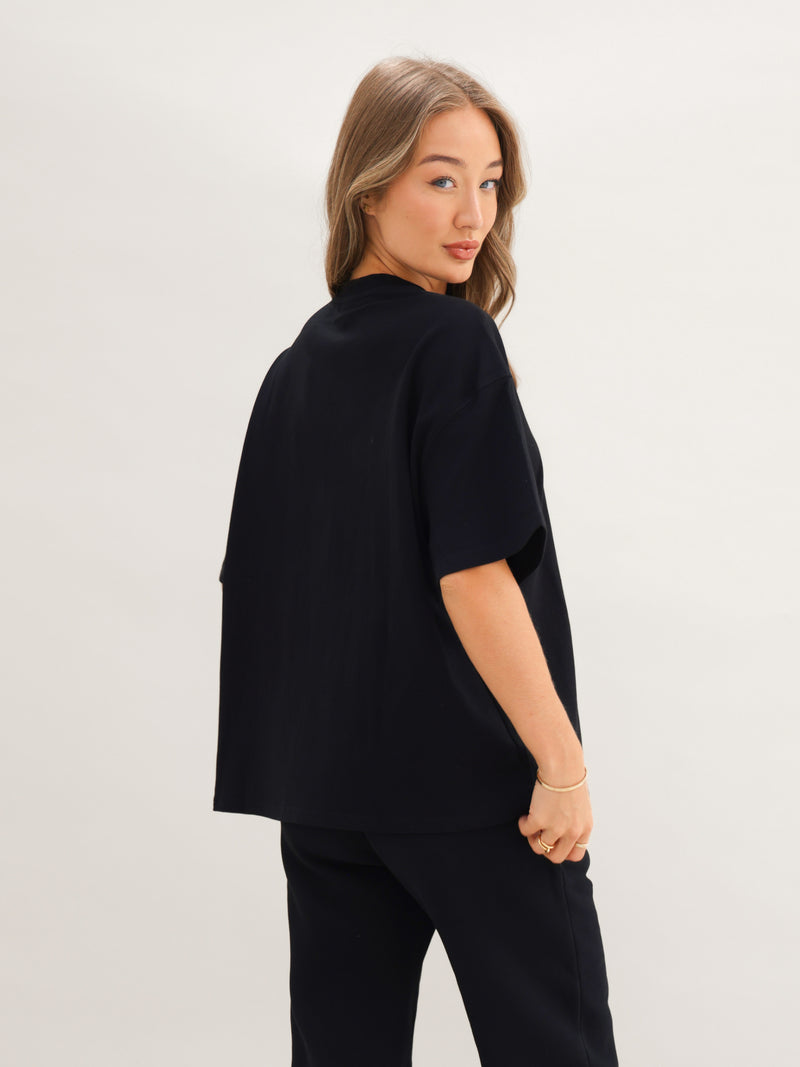Blakely Basic Boxy Oversized T-Shirt - Black