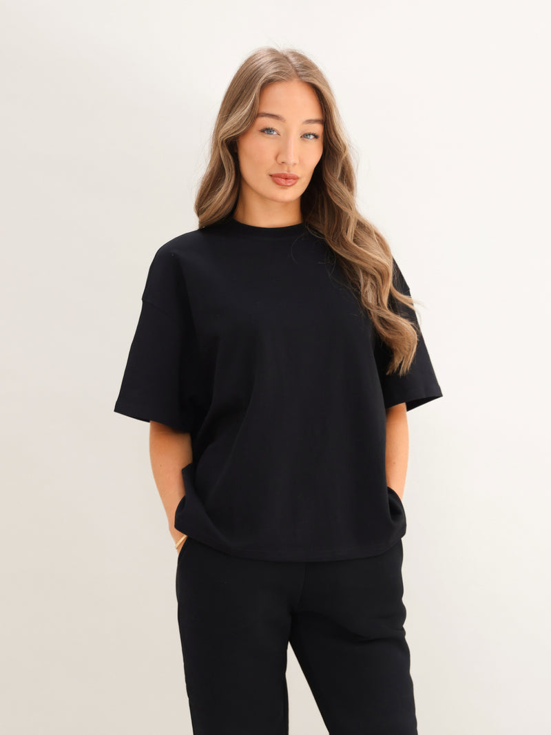 Blakely Basic Boxy Oversized T-Shirt - Black