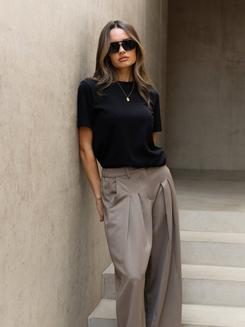 Blakely Basic Boxy Oversized T-Shirt - Black