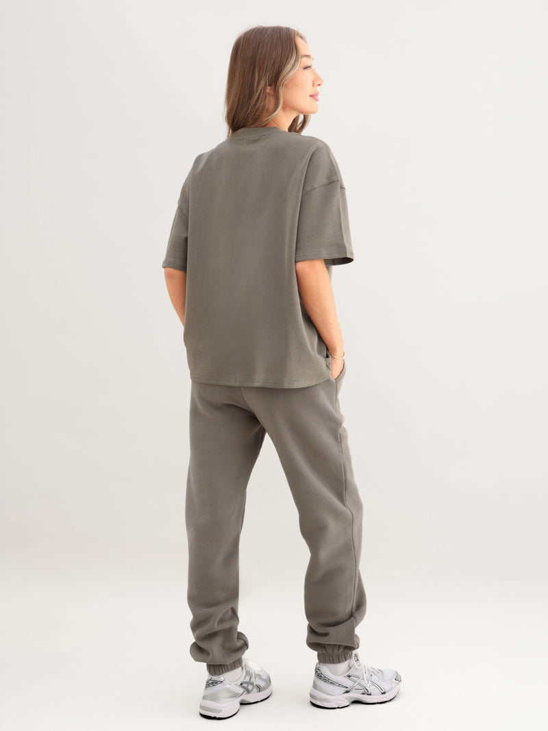 Blakely Basic Boxy Oversized T-Shirt - Safari Green