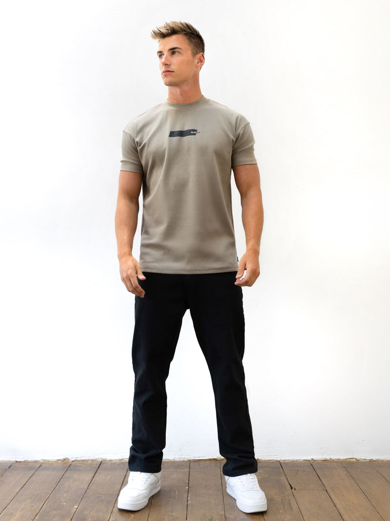Kobe Italic Relaxed T-Shirt - Washed Khaki