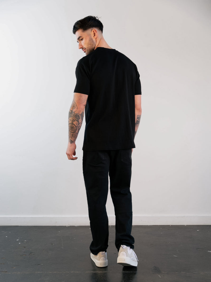 Label Relaxed T-Shirt - Black