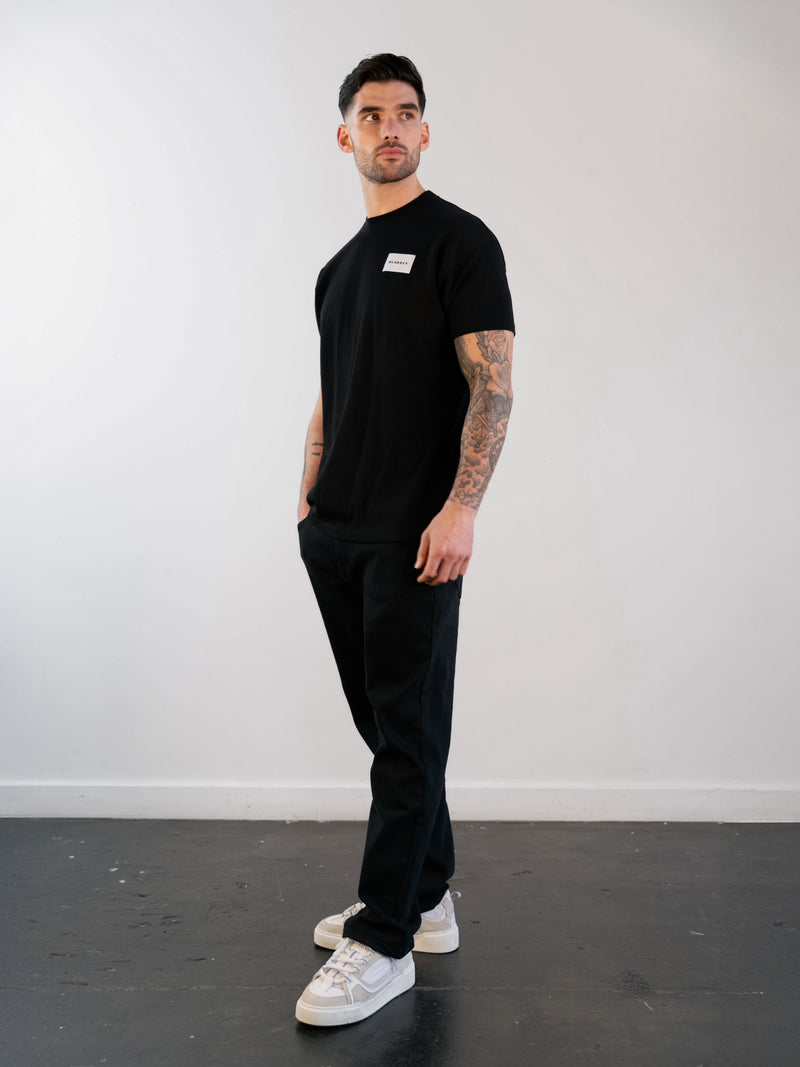 Label Relaxed T-Shirt - Black