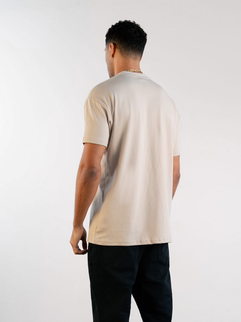 Label Relaxed T-Shirt - Bone