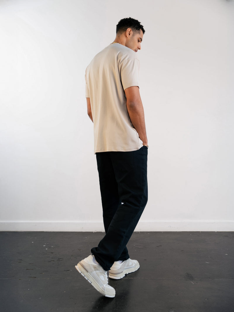 Label Relaxed T-Shirt - Bone