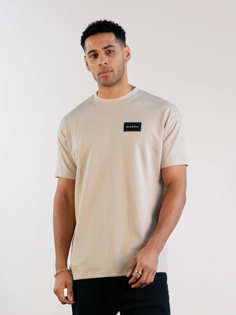 Label Relaxed T-Shirt - Bone