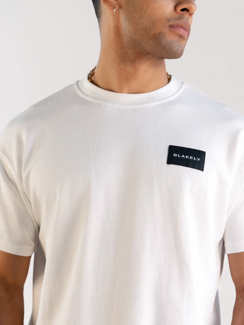 Label Relaxed T-Shirt - Flat White