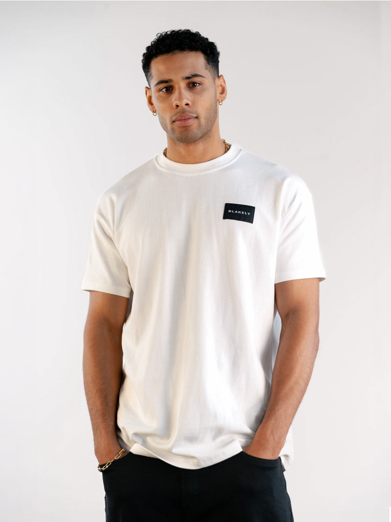 Label Relaxed T-Shirt - Flat White