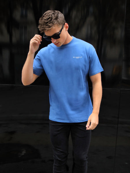 Buy Blakely Members Mid Blue Relaxed T-Shirt