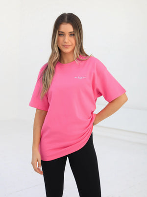 Womens Members Relaxed T-Shirt - Neon Pink