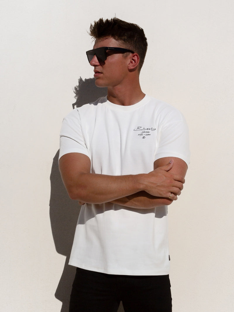 Soho Relaxed Script T-Shirt - White