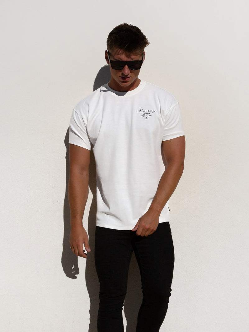 Soho Relaxed Script T-Shirt - White