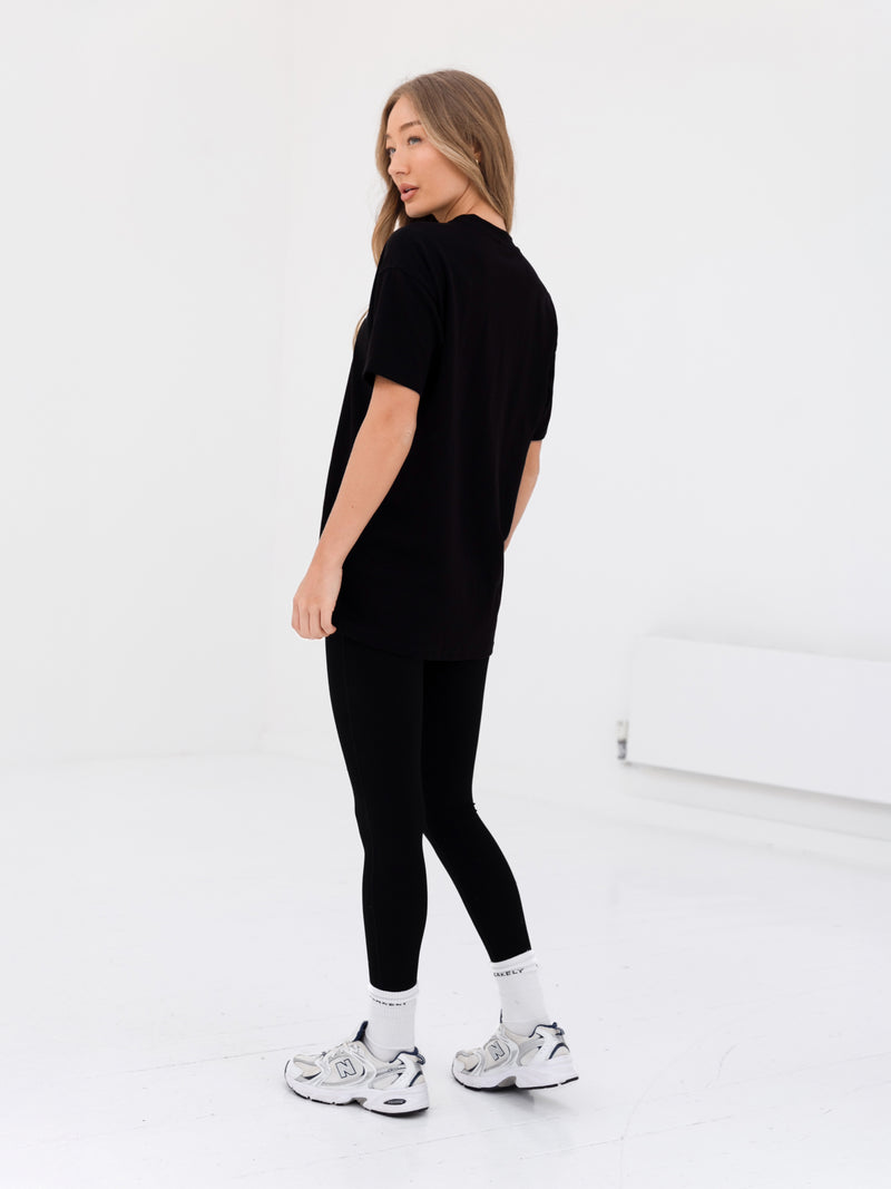 Label Oversized T-Shirt - Black