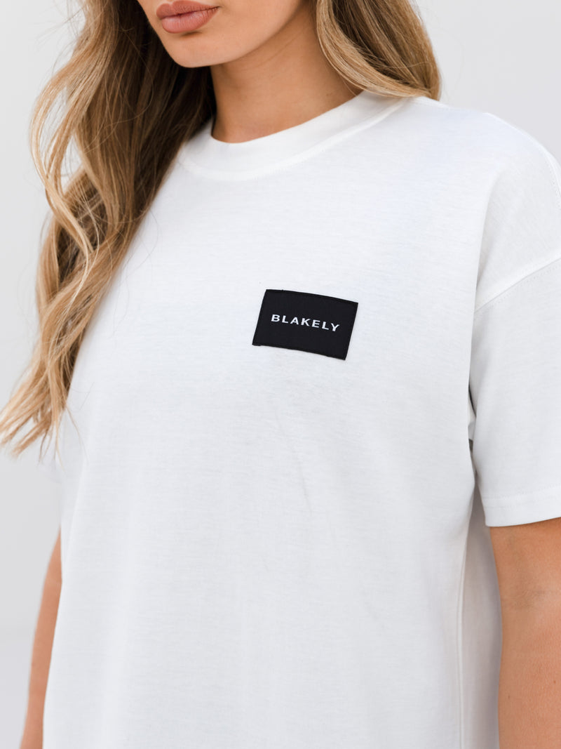 Label Oversized T-Shirt - Flat White