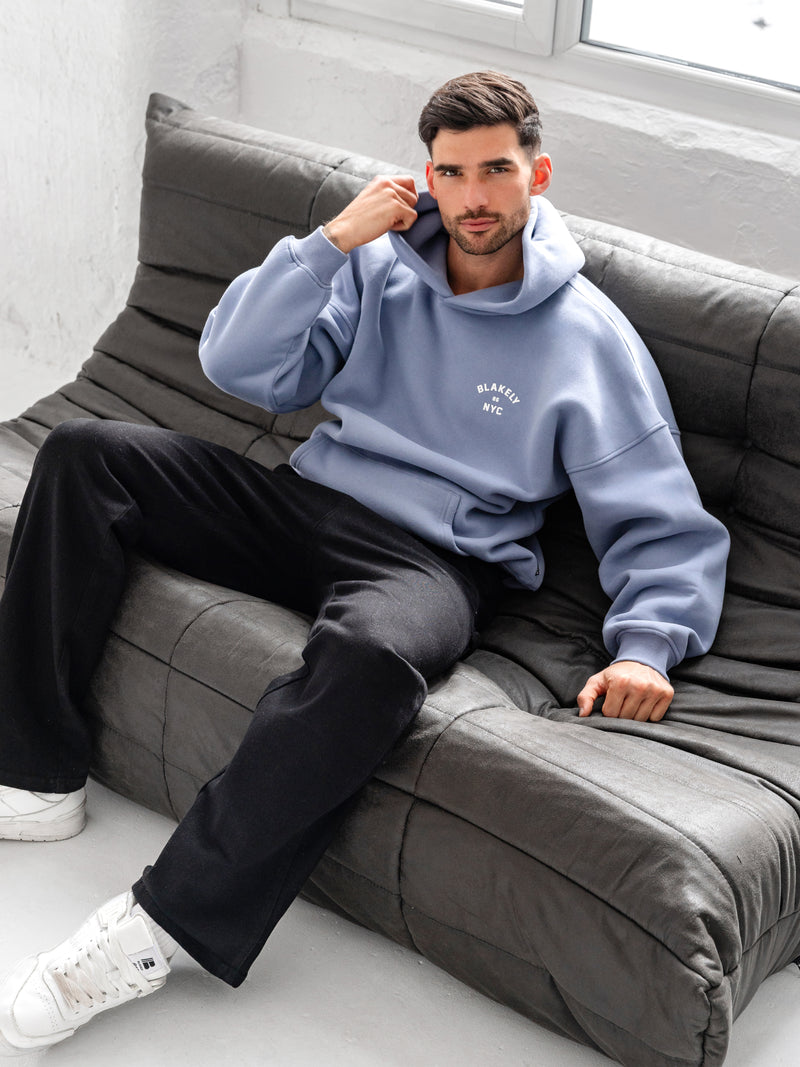 NYC Relaxed Hoodie - Cloudy Blue