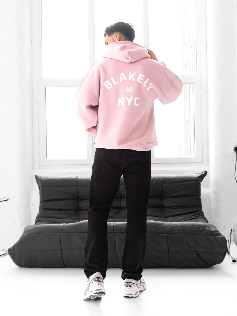 NYC Relaxed Hoodie - Pink