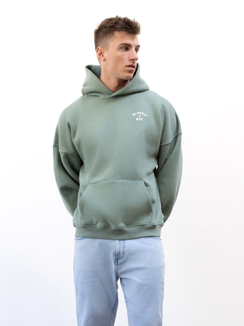 NYC Relaxed Hoodie - Sage Green