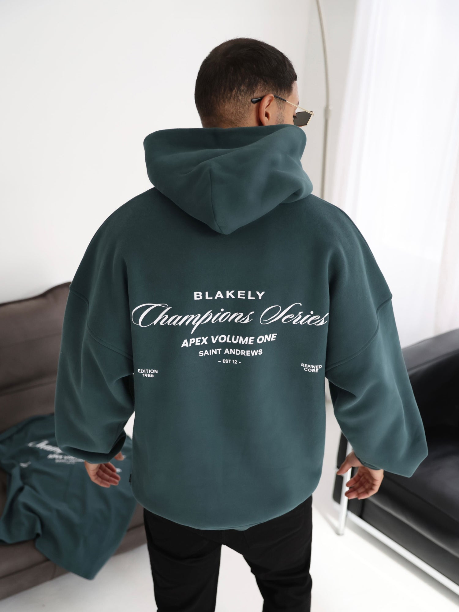 Buy Blakely Teal Green Champions Relaxed Hoodie Free delivery on