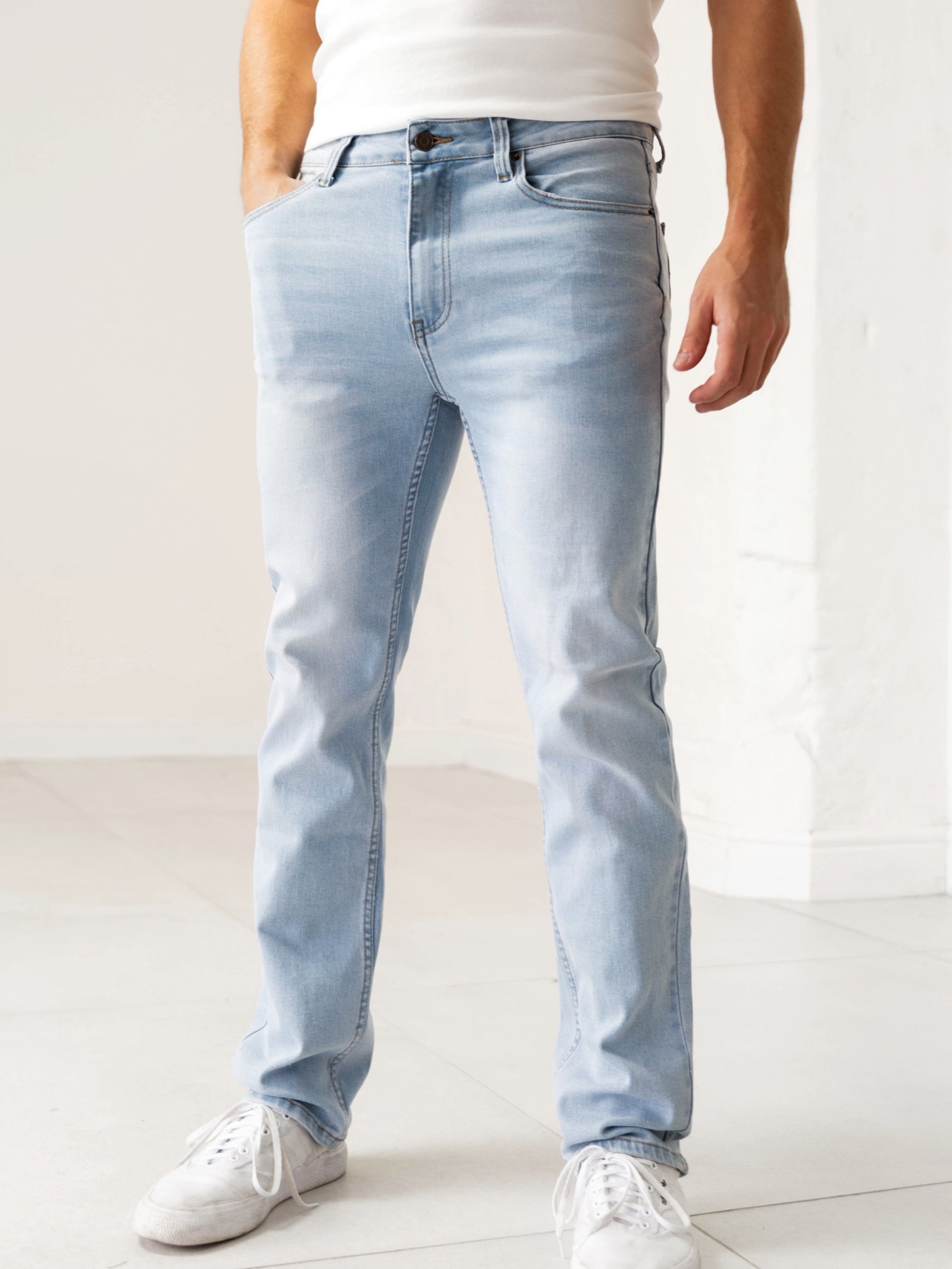 Light blue clearance tapered jeans mens