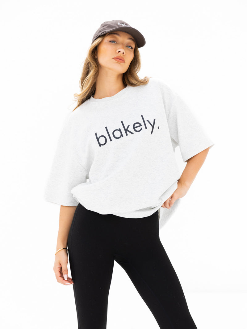 Logo Ultra Oversized T-Shirt - Marl White