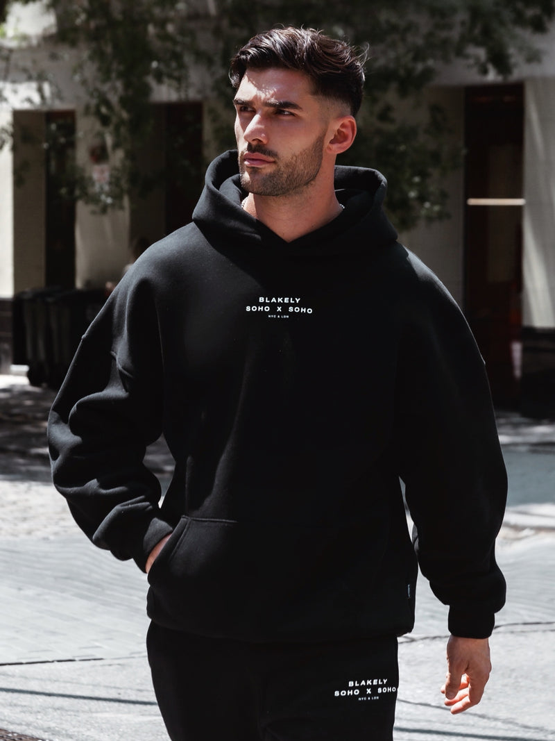 Buy Blakely Black Soho Relaxed Hoodie Free delivery on orders over 70 Blakely Clothing