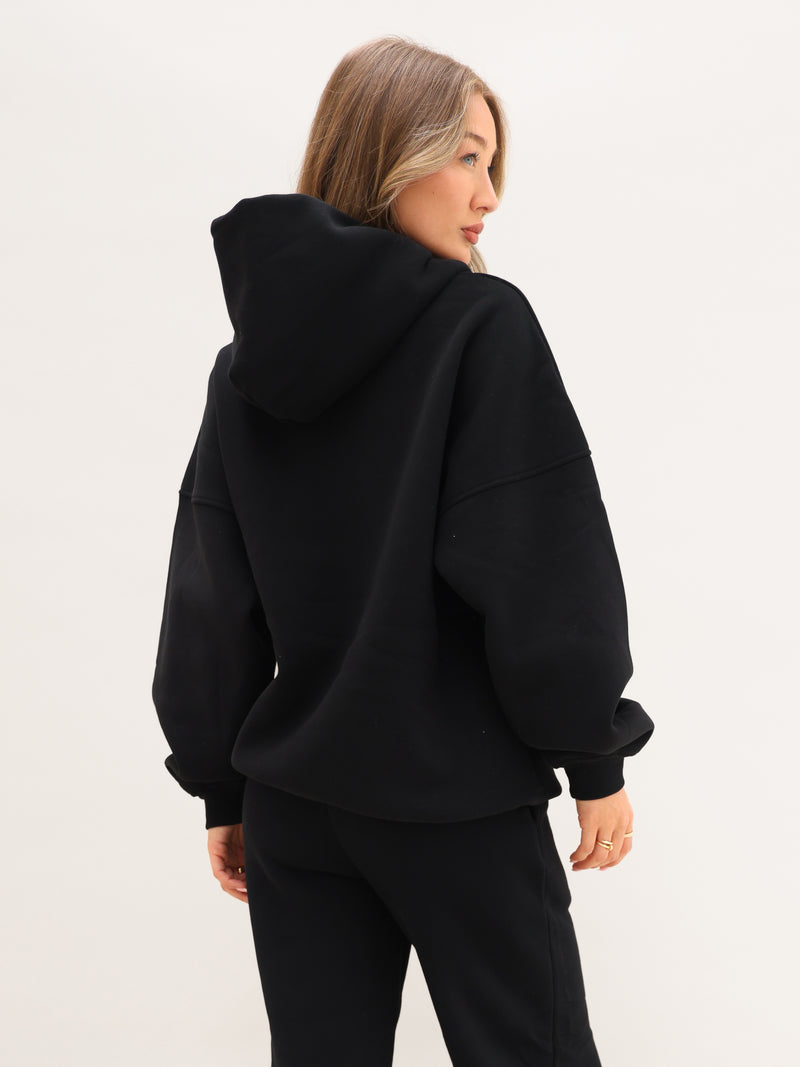 Blakely Basic Oversized Hoodie - Black