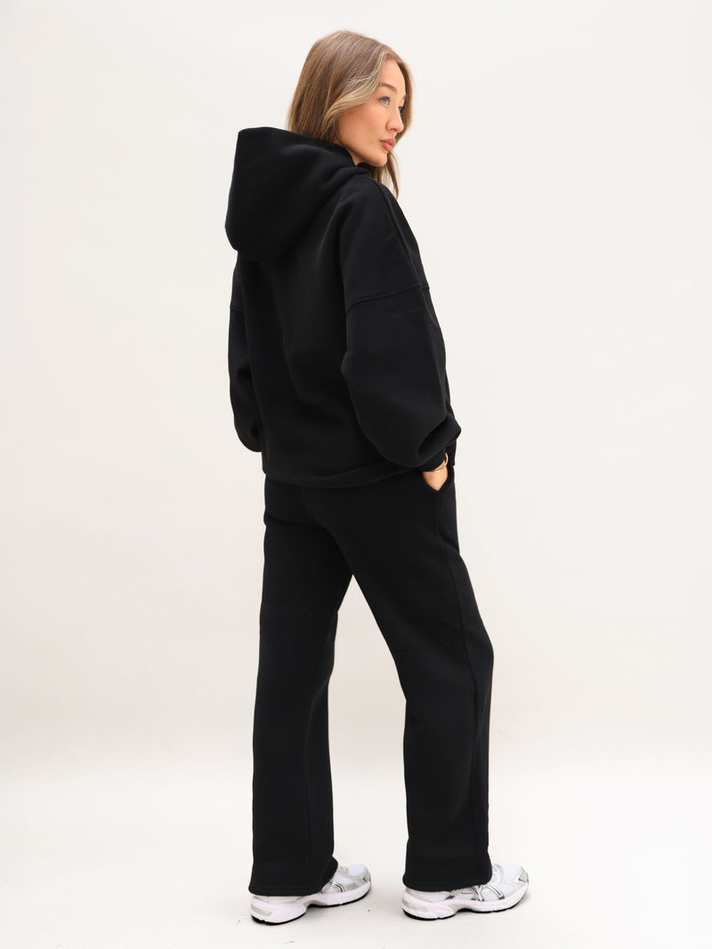 Blakely Basic Oversized Hoodie - Black