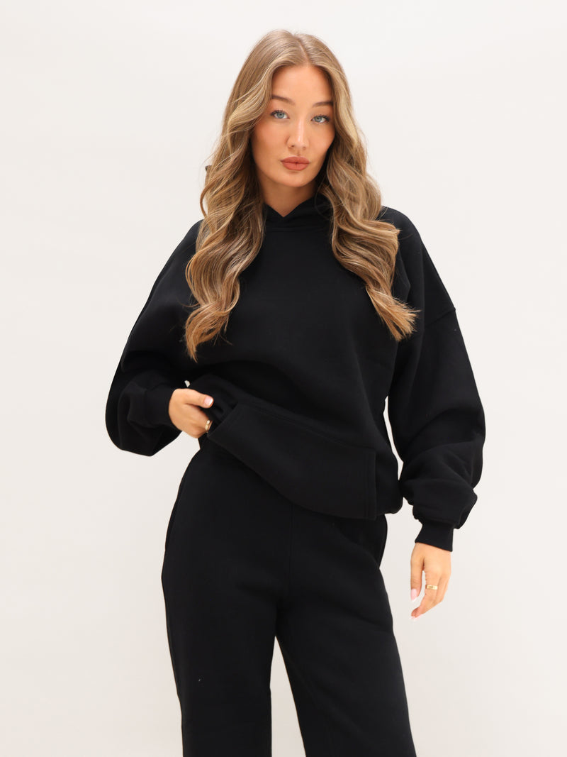 Blakely Basic Oversized Hoodie - Black