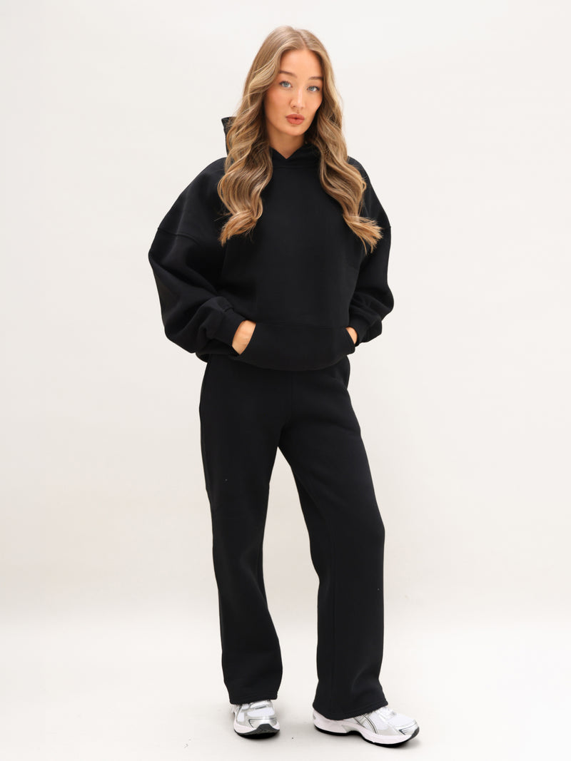 Blakely Basic Oversized Hoodie - Black