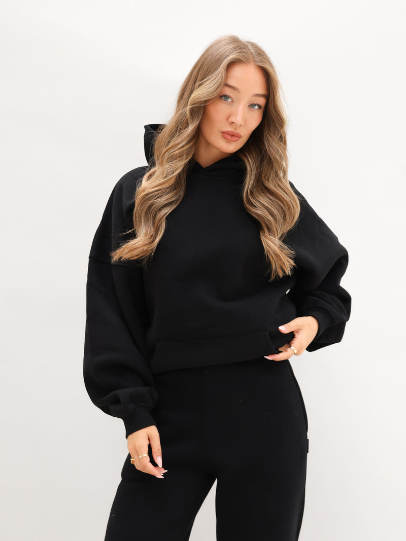 Blakely Basic Oversized Hoodie - Black