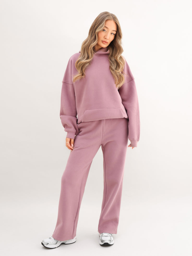 Blakely Basic Oversized Hoodie - Dusty Pink
