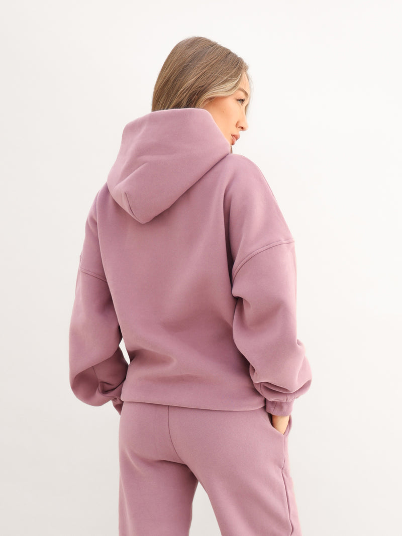 Blakely Basic Oversized Hoodie - Dusty Pink