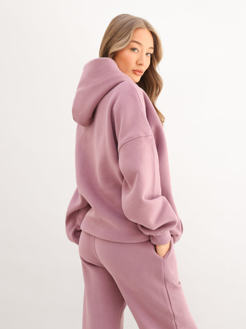 Blakely Basic Oversized Hoodie - Dusty Pink