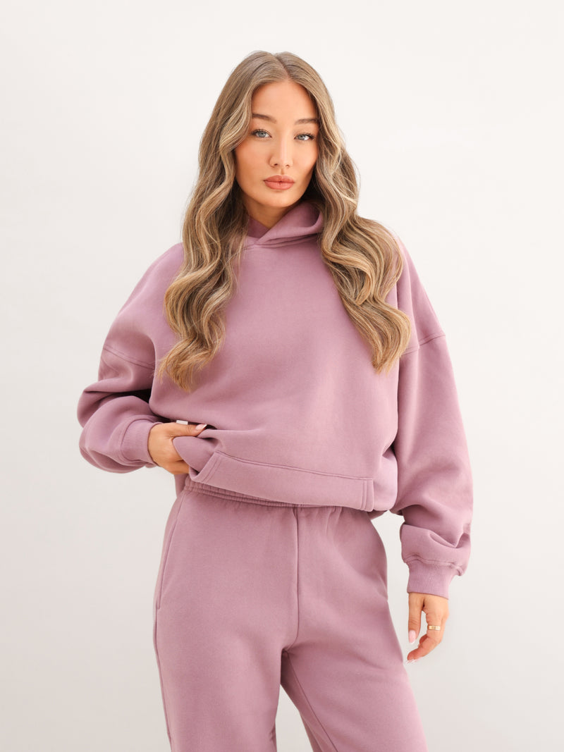 Blakely Basic Oversized Hoodie - Dusty Pink