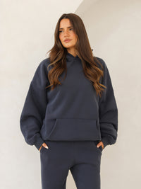 Blakely Basic Oversized Hoodie - True Navy
