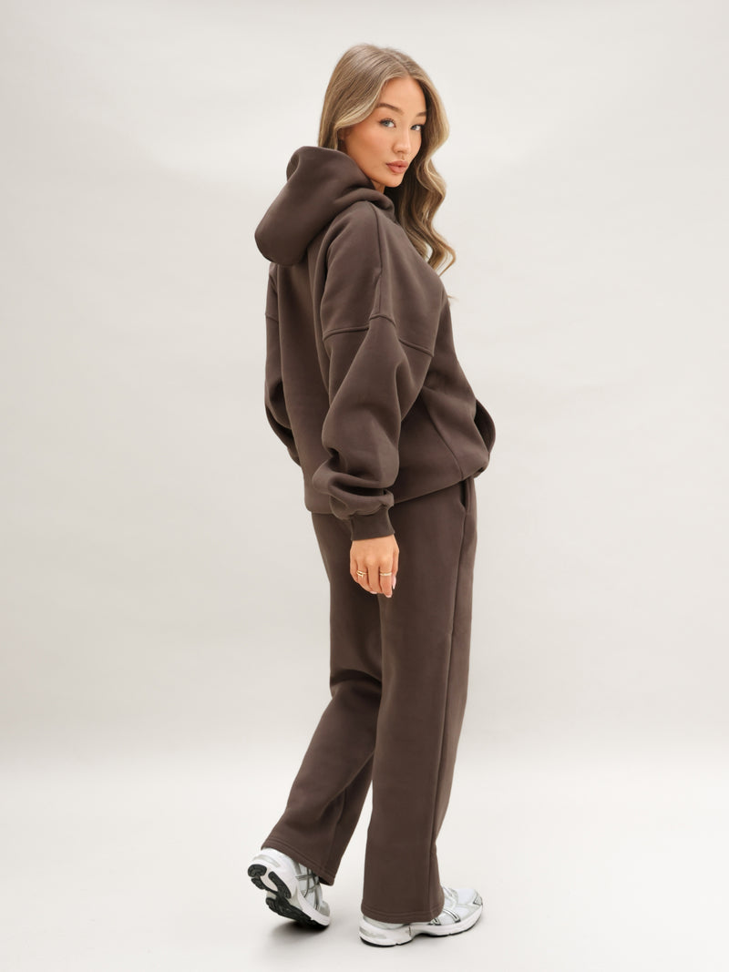 Blakely Basic Oversized Hoodie - Cocoa Brown