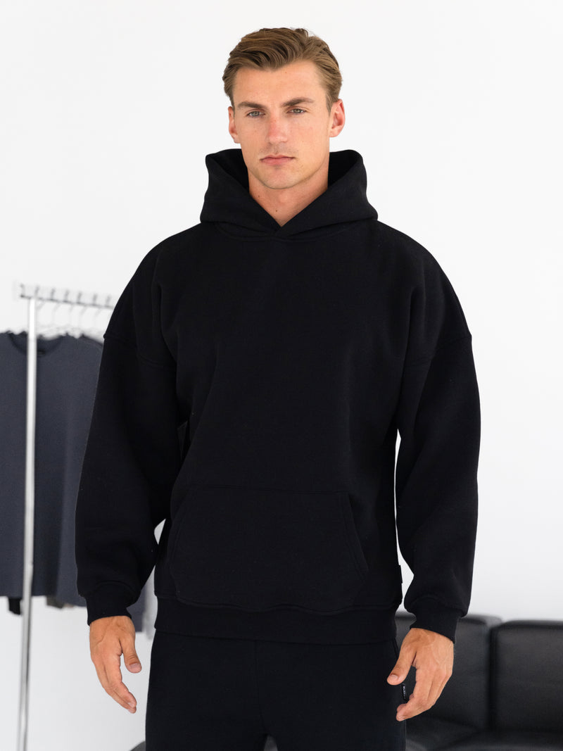 Blakely Basic Relaxed Hoodie - Black