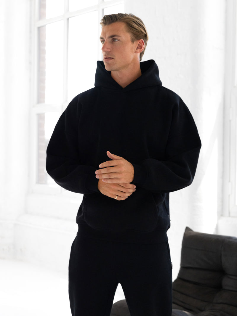 Blakely Basic Relaxed Hoodie - Black