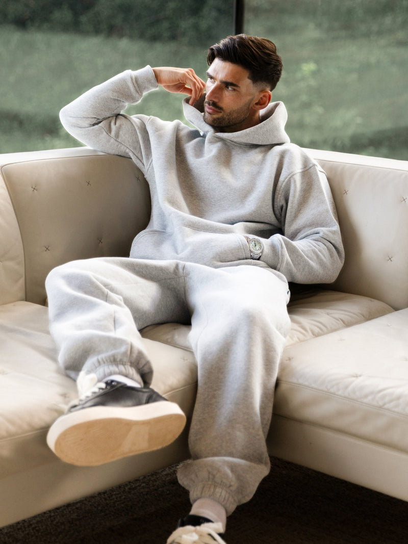 Blakely Basic Relaxed Hoodie - Marl Grey