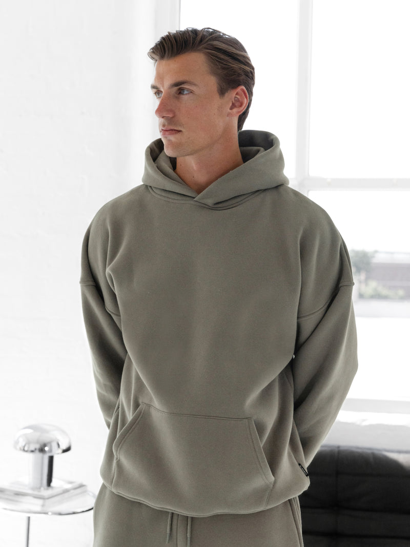 Blakely Basic Relaxed Hoodie - Safari Green