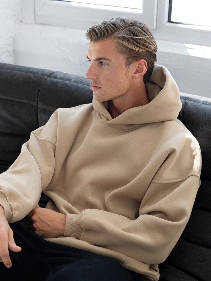 Blakely Basic Relaxed Hoodie - Light Tan